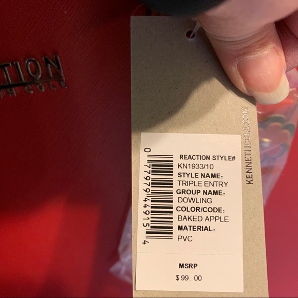NEW Kenneth Cole Reaction Tote in Red with… - Picture 8 of 8